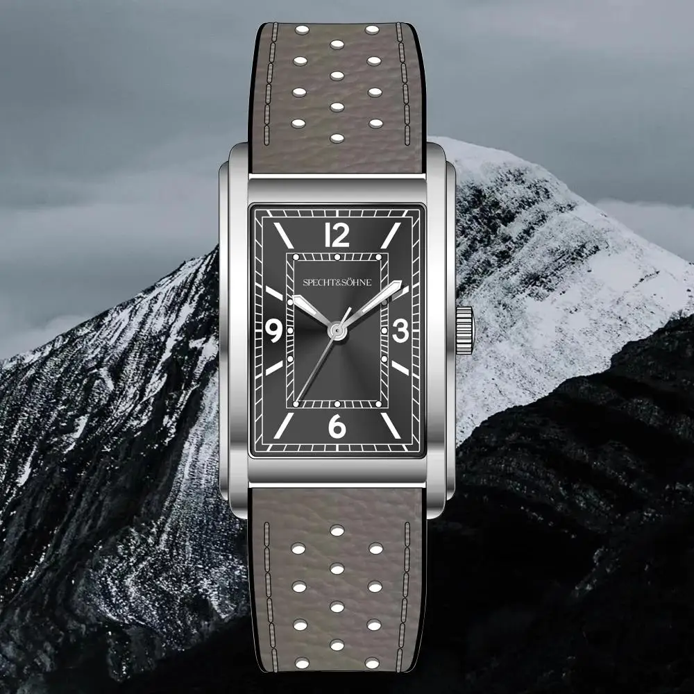

Specht & Söhne New Arrivals 28MM Square Mens Watch VH31 Movt Sports Watches Ultrathin Stainless Steel Sapphire 50M Waterproof