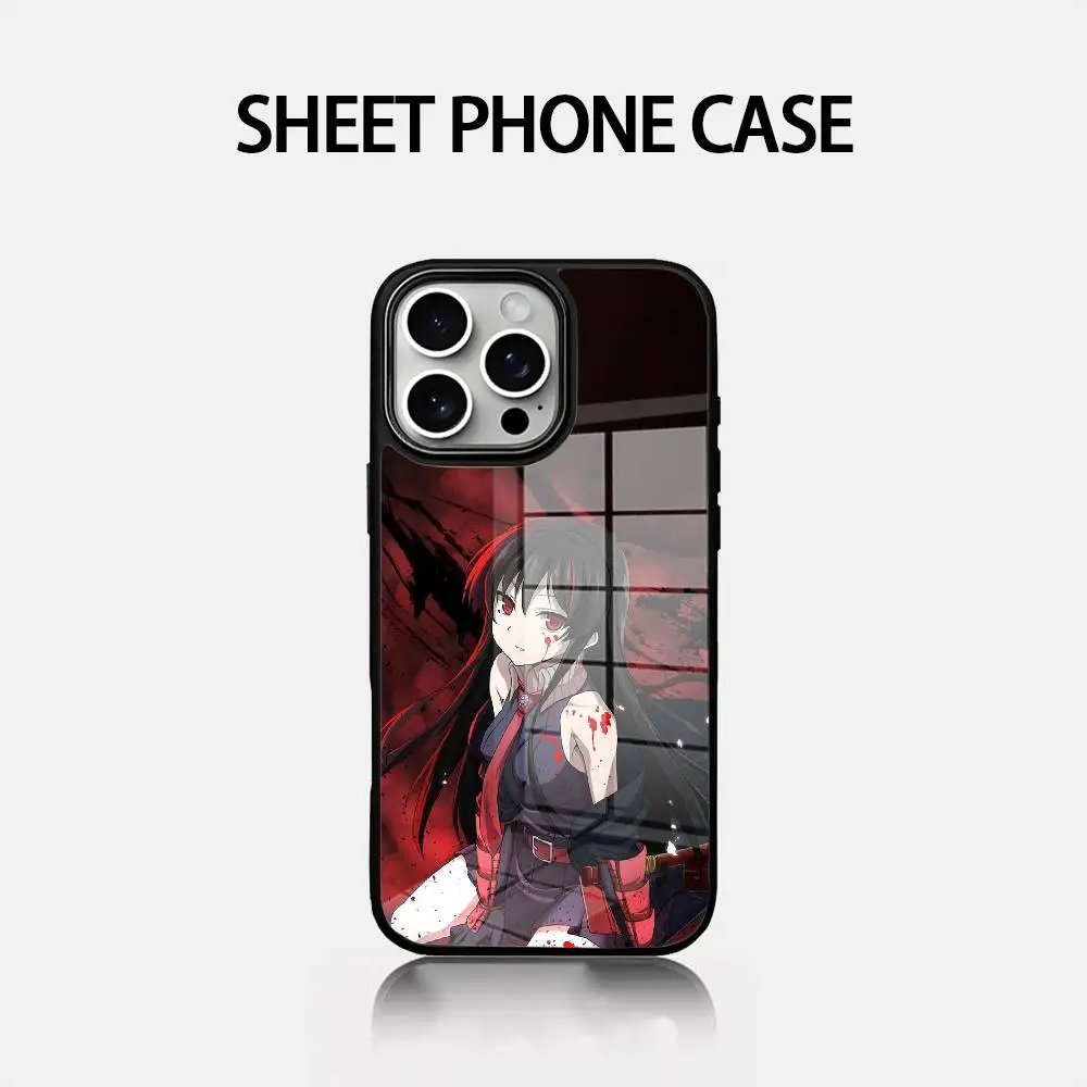 

A-Akame Ga Kill Phone Case Glass Cover Phone Case For Iphone 16 15 14 12 11 13 Pro Max Mini Puls Attraction CASE