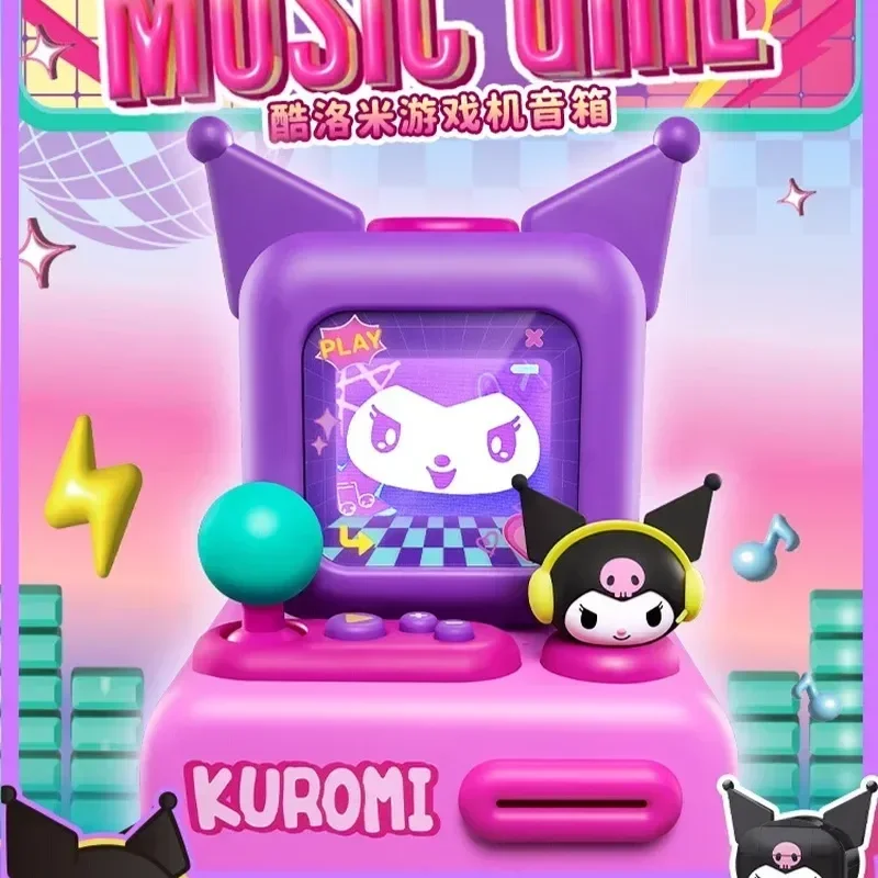 Kawaii Sanrio Kuromi Game Console Toys Speaker Girls DIY Kuromi Figures Game Player Cool Bluetooth Speaker Girls Room Decor Gift