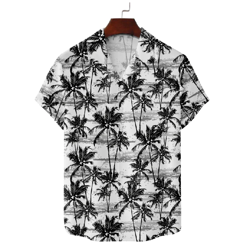 

New design custom shirt printing men's beachwear Hawaiian shirt wholesale High Quality vocation shirt