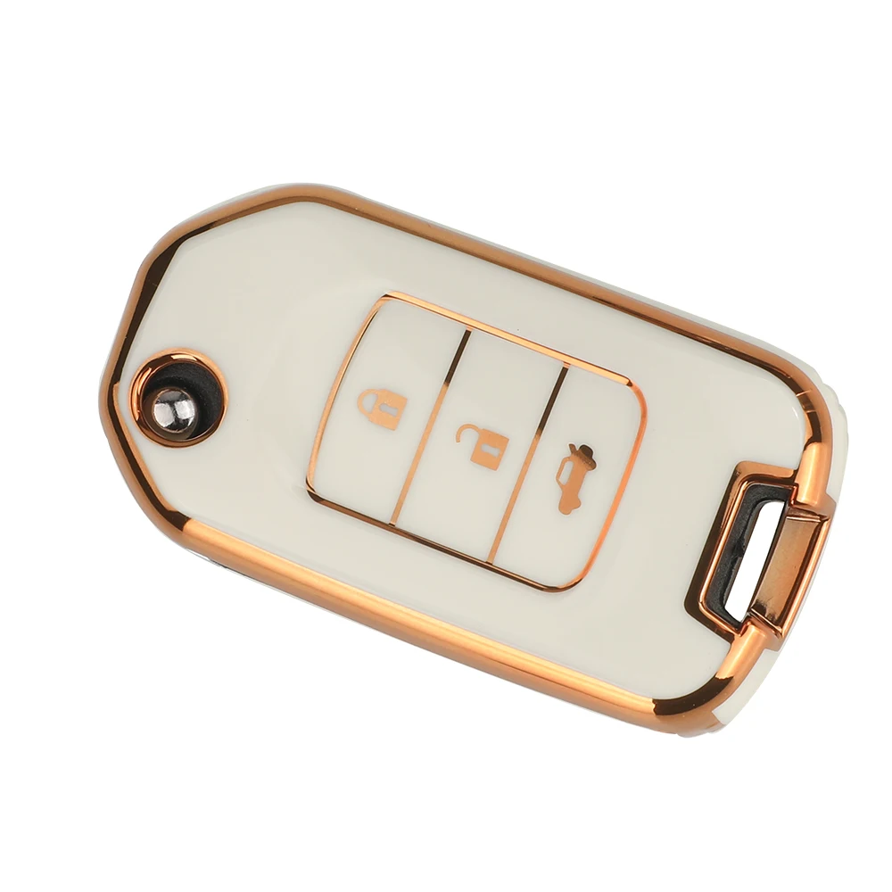 

Jingyuqin Remote Soft TPU Car Key Cover For Honda Crider Odyssey Accord Civic City CRV Jazz XR-V Vezel HR-V FRV Protect Case