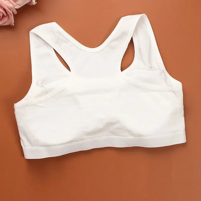 Teenage Girls Training Bras Student Kids 1 Pieces Cotton Underwear Young Children Wireless Bra Vest Puberty Underclothes