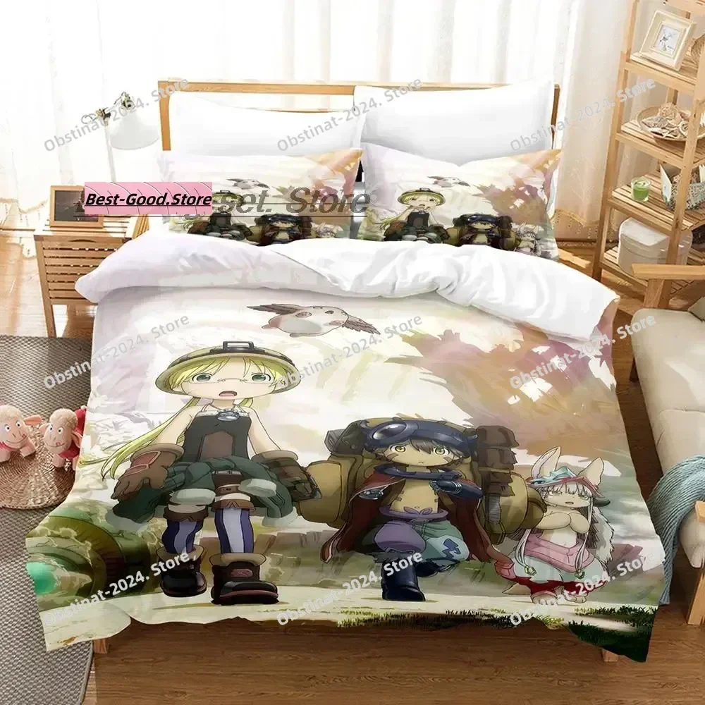 

New Made In Abyss Bedding Set Single Twin Printed Bed Set With Pillowcase Bed Duvet Cover Single Double Queen Super King Size
