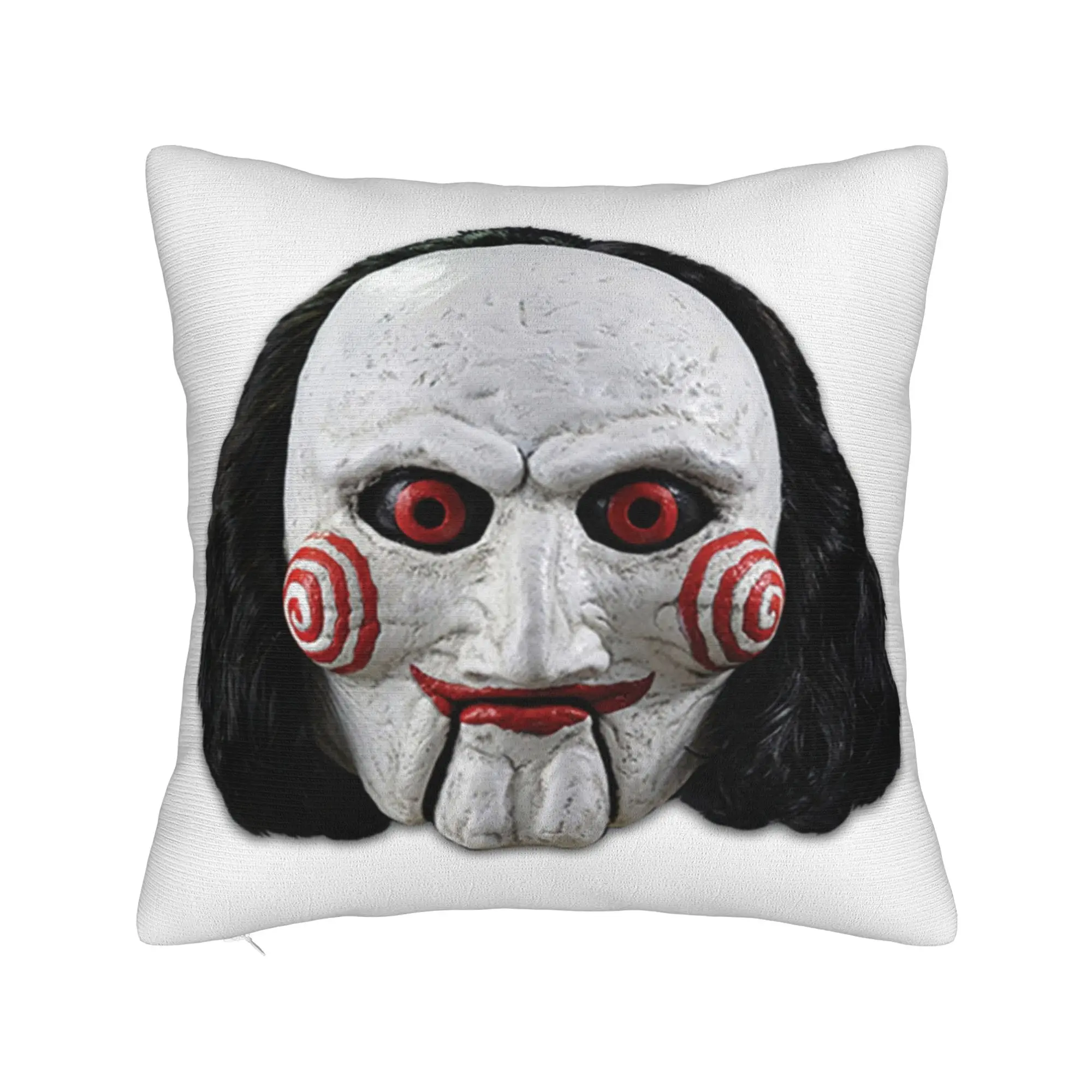 Billy The Puppet Saw Pillowcase Printing Polyester Cushion Cover Decorations Horror Movie Jigsaw Pillow Case Cover Home 45*45cm