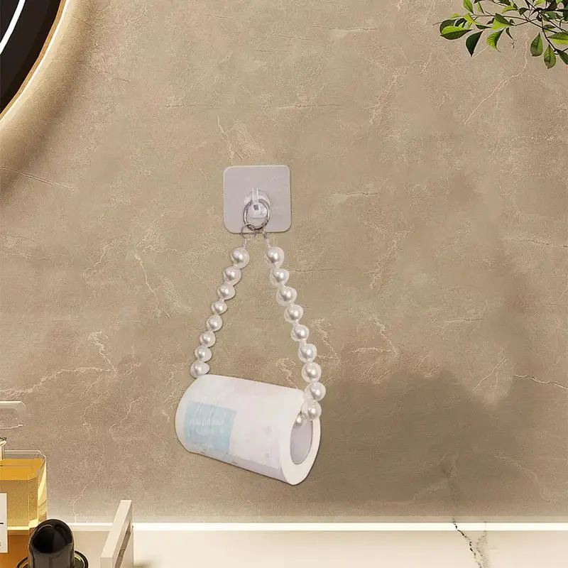 Toilet Paper Hanger Non-Punch Toilet Paper Roll Hanger Paper Towel Wall Holder Multifunctional Toilet Paper Roll Holder For