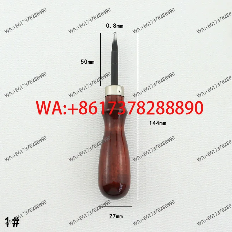 Red handle edge trimmer, handmade DIY leather leather goods chamfer trimming special spatula vegetable tanned leather