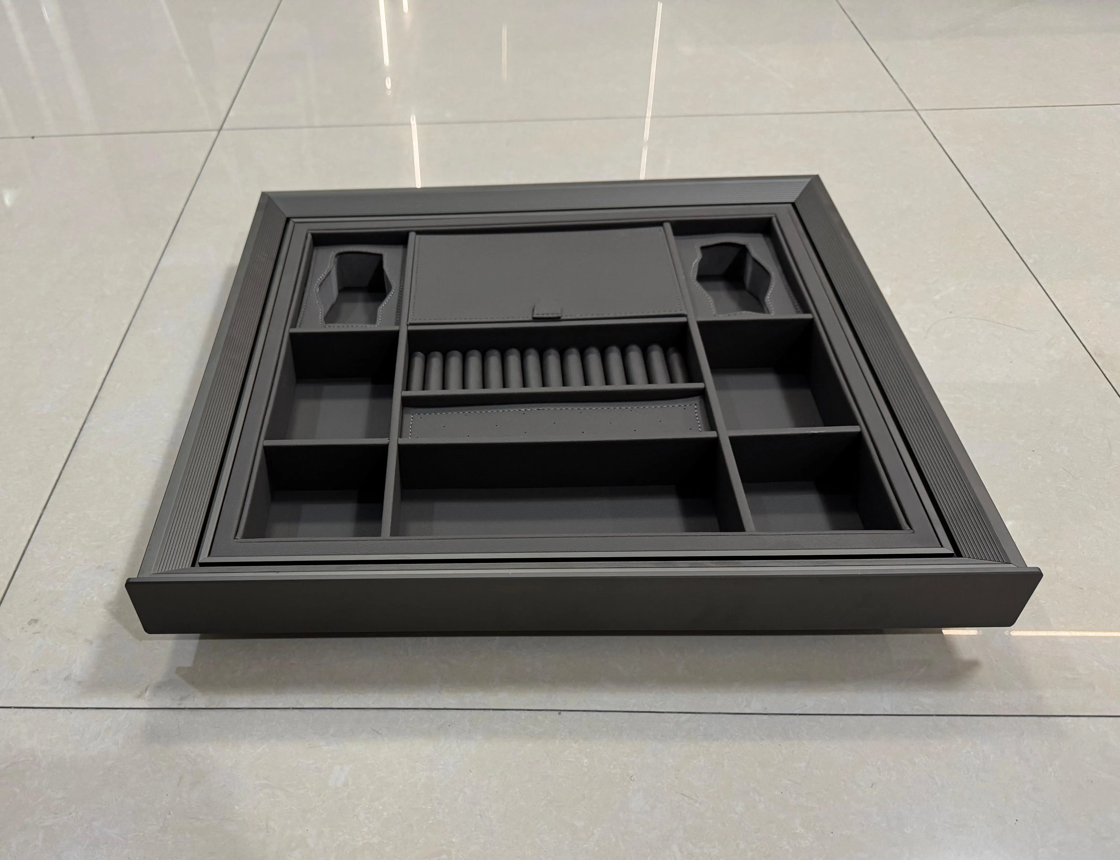 Wardrobe Hardware Pull Basket & Trouser Rack & Leather Jewellery Box Three Items Set V6 Mute Damping Rail Cloakroom Home Storage