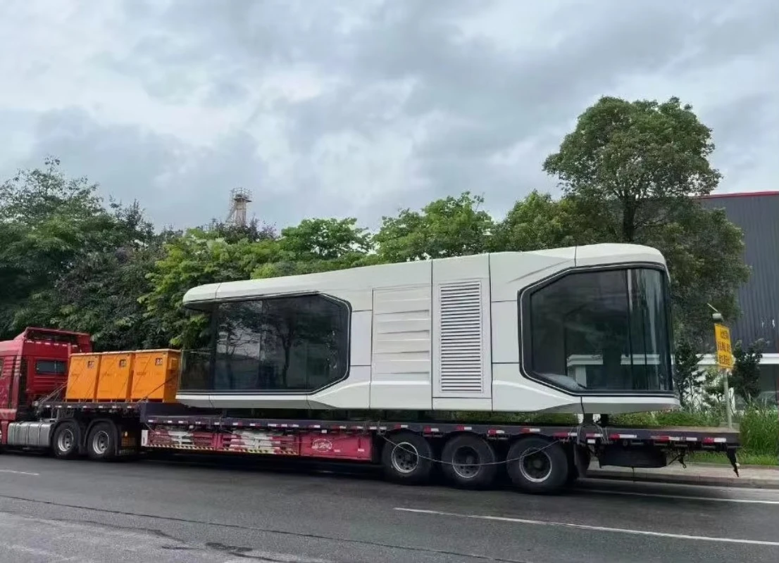 Casa móvel moderna da China pré-fabricada para férias ao ar livre Villa Space House feita de material de recipiente de aço