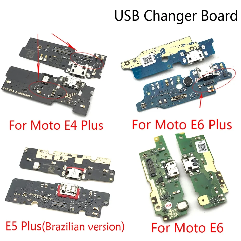 Tested For Motorola Moto E3 E4 E4T E5 E6 Play Plus E6S USB Charging Port Dock Connector Plug Flex Cable Microphone Board