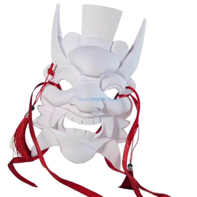 N7YF DIY Unpainted หน้ากาก Masquerade เปล่า Nuo Operas หน้ากากเปล่าทาสีหน้ากากสำหรับเด็กผู้ใหญ่ Blank Hand Painted Face Mask