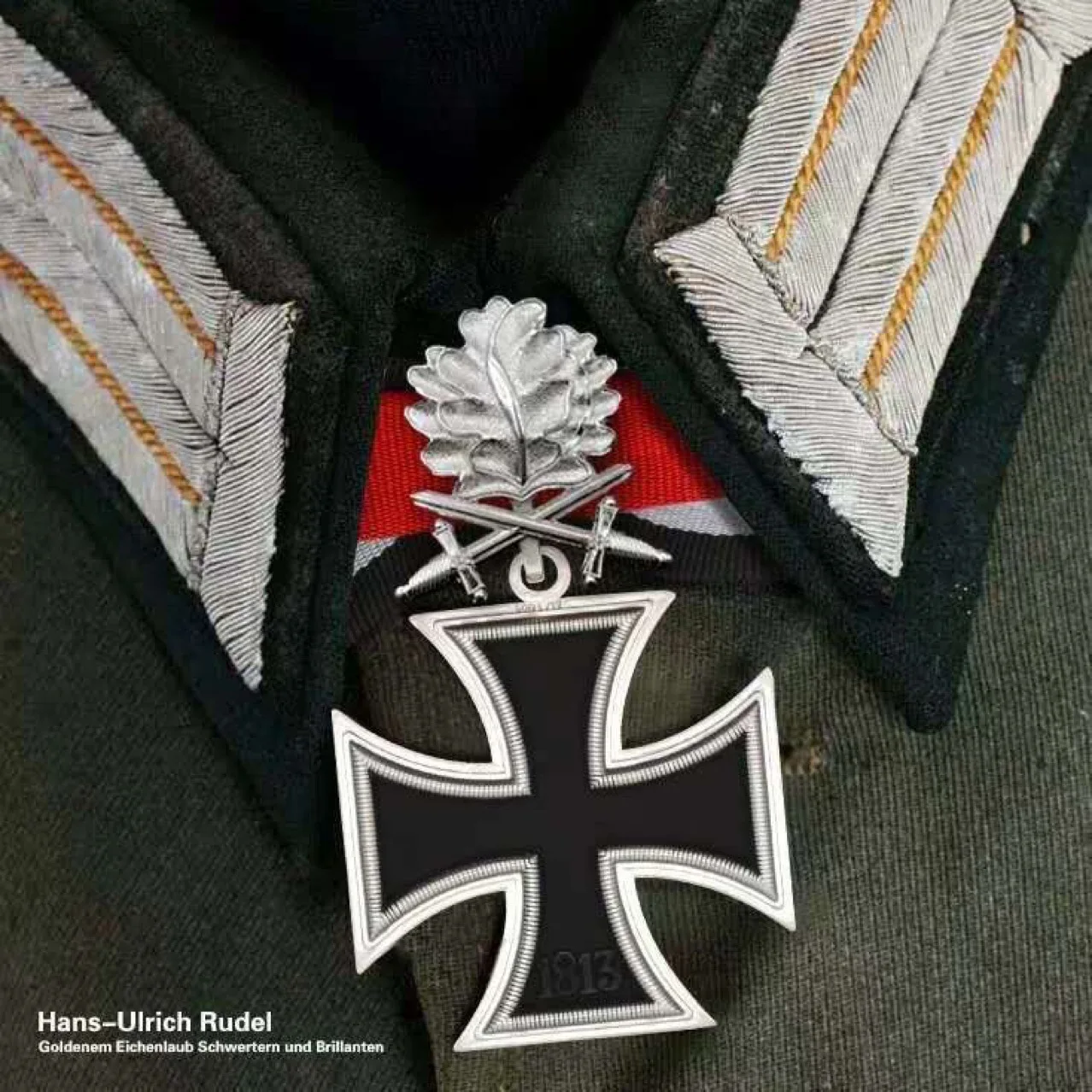 شارات ألمانية شارة متقاطعة من الحديد وسام فارس مع ملحقات دبابيس قلادة على شكل أوراق بلوط فضية مرصعة بالألماس #1
