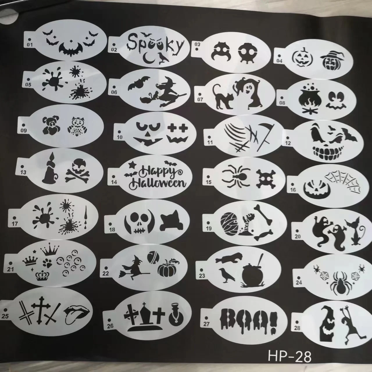 Picture 5: Body Facial Painting Stencils Plastic Tattoo Templates Face Tracing Stencils Reusable Makeup Templates