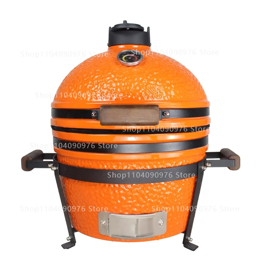 Household outdoor 16-inch ceramic barbecue grill, portable villa courtyard balcony smoked and braised