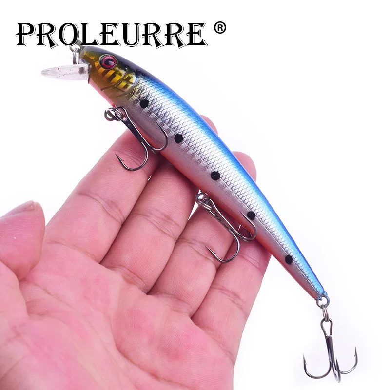 1Pc Minnow Fishing Lure 13cm 19g Wobbler Hard Bait Crankbaits 5 Colors Fishing lures Bass Fresh Salt water 2# hooks