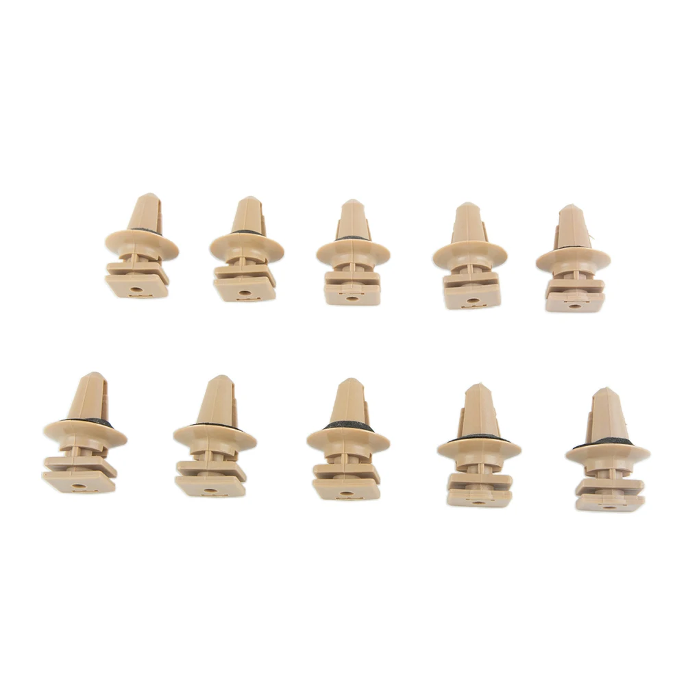 For BMW Trims On Sill & Door Entrance Plastic Nylon Clips Set Of 10 Fit Into 10mm Hole Accessories Interior Clips Equippments