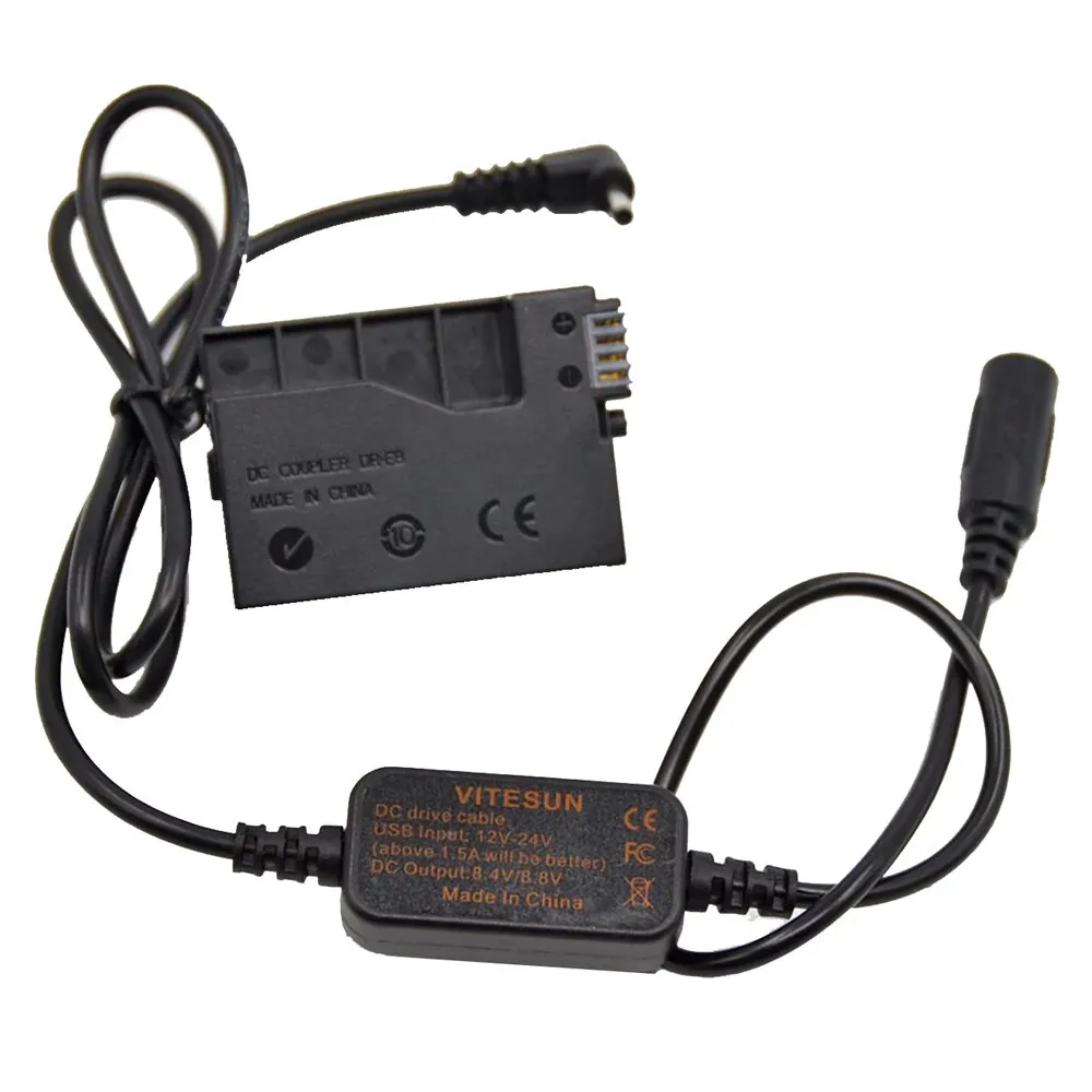 12V-24V Step-Down Power Cable+DR-E8 LP-E8 Fake Battery For Canon EOS Rebel T2i T3i T4i T5i 550D 600D 650D 700D Kiss X4 X5 X6