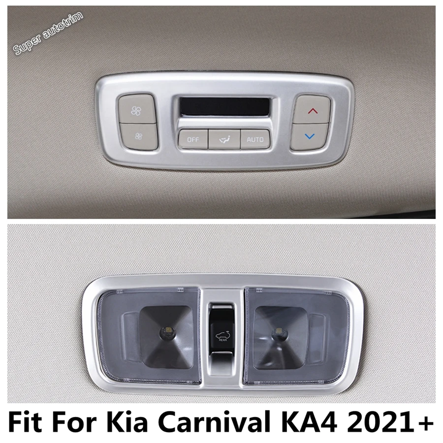 

Window Sunroof Switch Panel / Rear Air AC Conditioning Control Frame Cover Trim ABS Accessories For Kia Carnival KA4 2021 - 2024