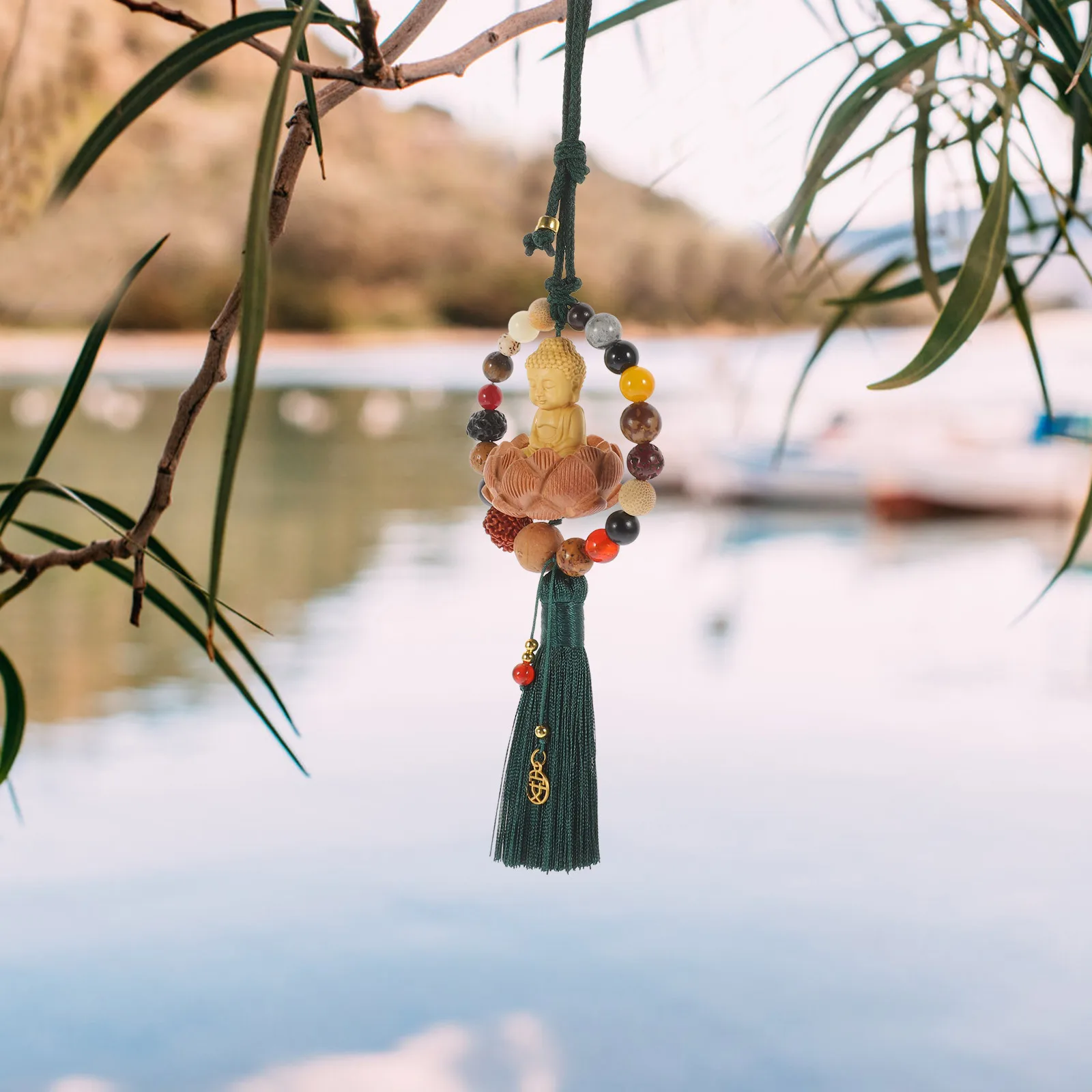 

Creative Buddha Pendant Chinese Theme Exquisite Keychain Car Interior Hanging Decor Unique Gift Buddha Hanging Ornament