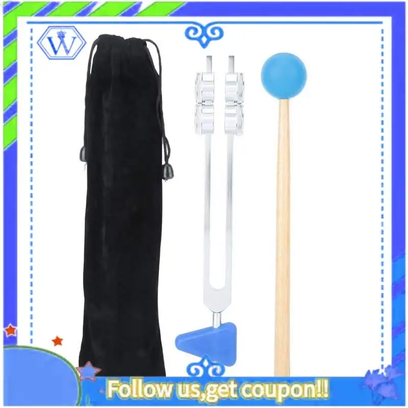 

M46K-Tuning Fork Set 64Hz Low Frequency Silver & Blue With Hammer Diagnostic Health Care Tool