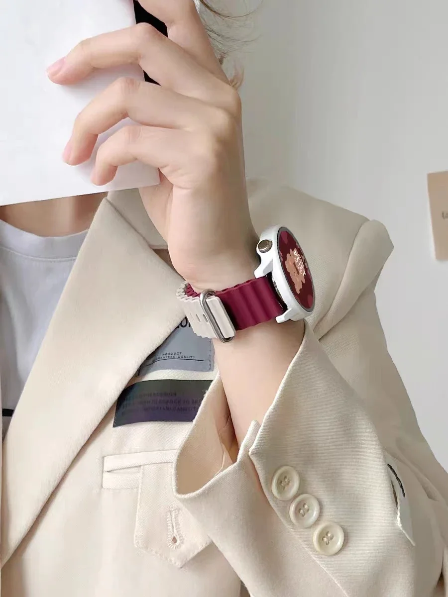 المحيط شريط مطاطي ل سامسونج غالاكسي ساعة ، سيليكون حزام ل Amazfit GTR ، هواوي GT2 3 ، كلاسيك 5PRO ، نشط ، 40 مللي متر ، 44 مللي متر ، 41 مللي متر ، 45 مللي متر