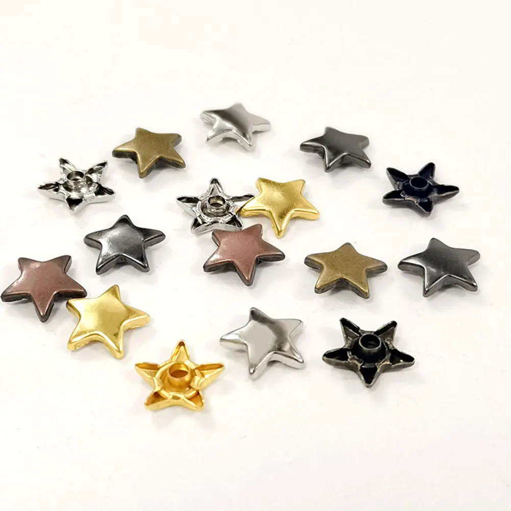 Star Rivets Studs Set 200 pcs for DIY Crafts, Luggage, Wallet, Bag, Clothing, Shoes & Belt Repair and Decoration