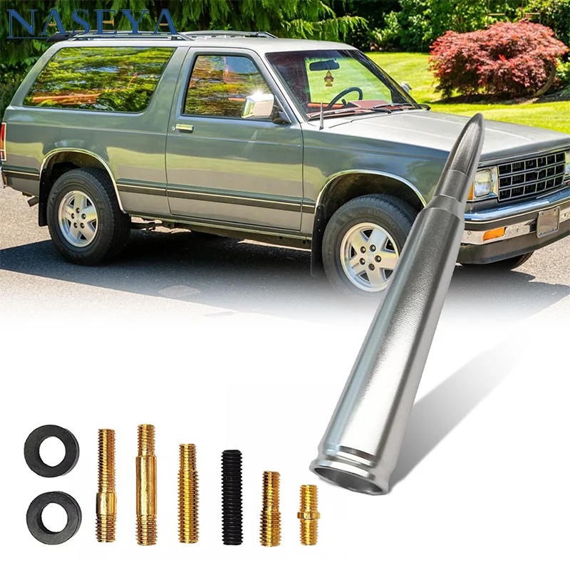 Car Antennas Bullet Antenna Auto Radio Signal Aerials Roof Antennas For Chevrolet S10 Blazer Tahoe Suburban GMC Sonoma