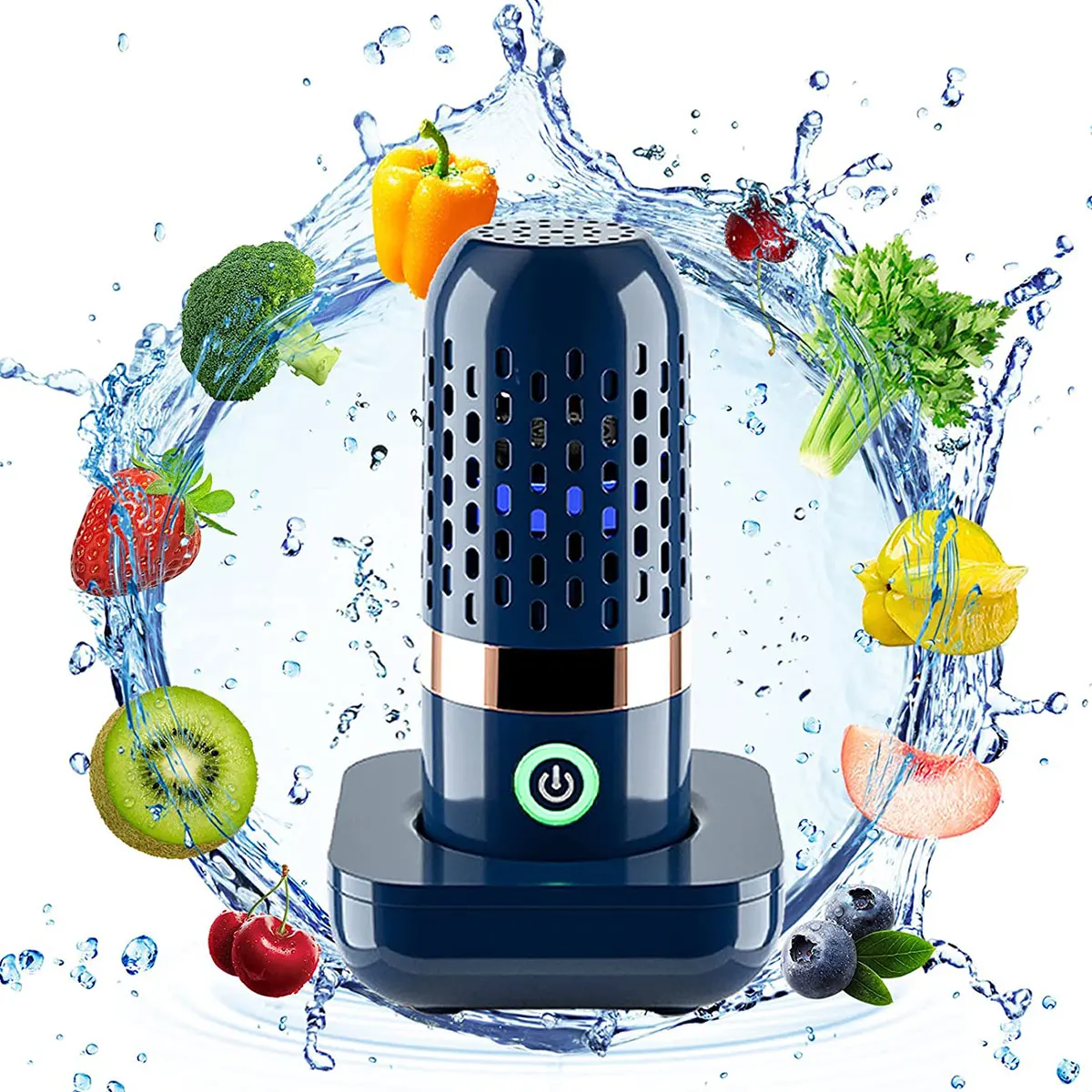 Fruit and Vegetable Cleaning Machine IPX7 Waterproof Fruit Vegetables Washing Cleaner 3000mAh USB Wireless Fruit Vegetable