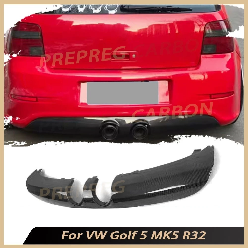 

Real Carbon Fiber Rear Lip Diffuser Bumper Spoiler Body Kits for VW Golf 5 MK5 R32 2005-2009 FRP Rear Lip Spoiler
