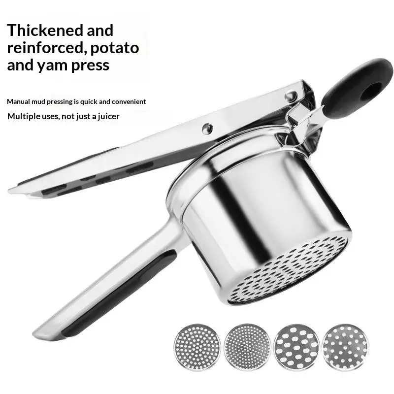 Stainless Steel Potato Ricer Durable Non-Slip Handle Dishwasher Safe Kitchen Masher for Homemade Baby Food Mashed Potatoes