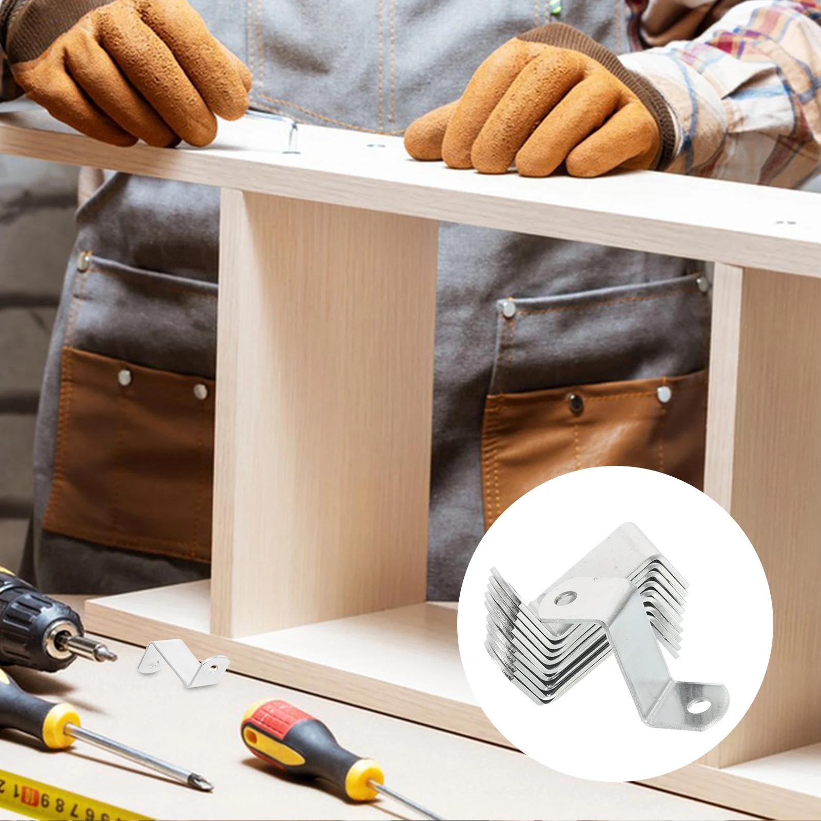 10pcs Z-Shaped Angle Clips Canvas Offset Clamps Hanging Spring Picture Frame Backing Hardware Corner Connectors For Gallery