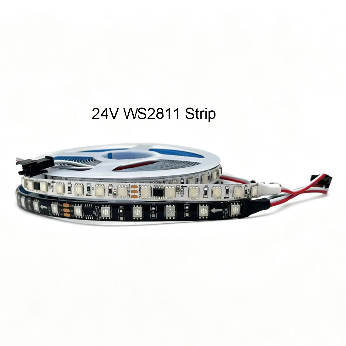 Bande lumineuse LED RVB adressable, 24V, WS2811, 5050 pixels, 60, 84 gible/m, contrôle externe 1 IC, 6 LED, lampe à ruban, IP30, IP65, IP67, 5m
