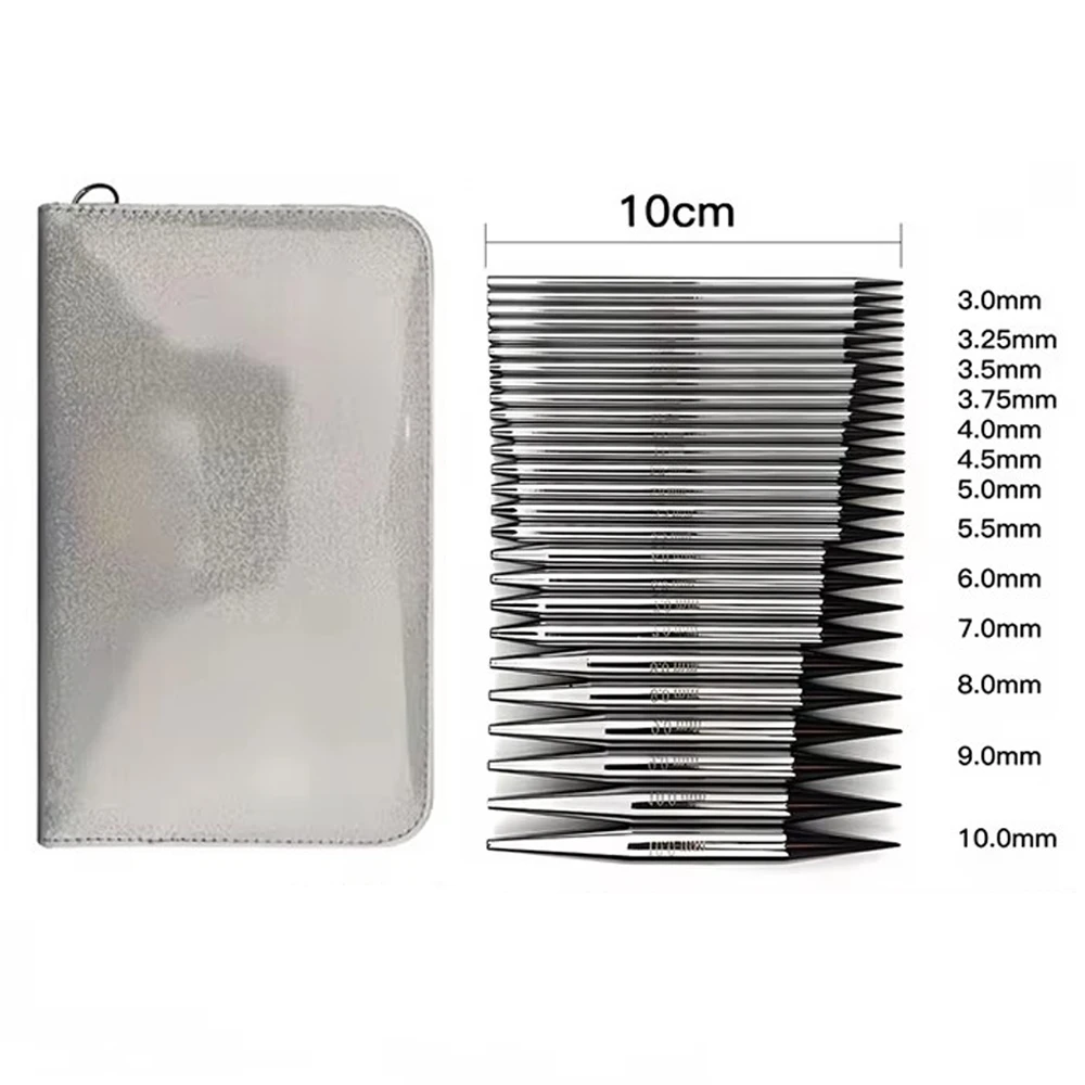 13 Pairs Interchangeable Circular Knitting Needles Set Round Yarn Knitting Crochet DIY Scarves Gloves Sizes from 3.0mm to 10.0mm