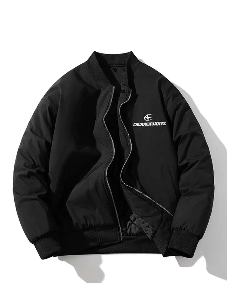 

Американская повседневная куртка-пилот с вышивкой, свободная утепленная хлопковая бейсбольная куртка для мужчин и женщин, осень-зима, новинка