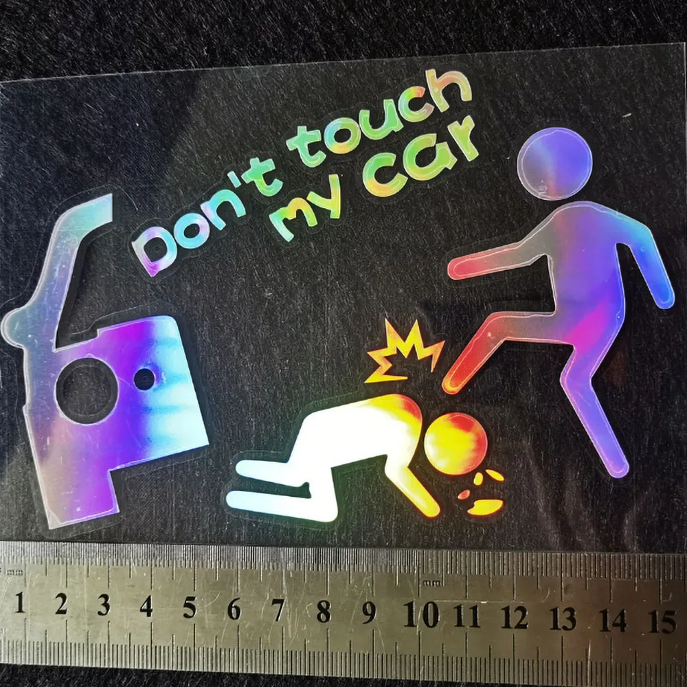 Creative DONT TOUCH MY CAR Personalized Reflective Stickers Car Electric Bicycle Motorcycle Decal Decorative Sticker - view 4