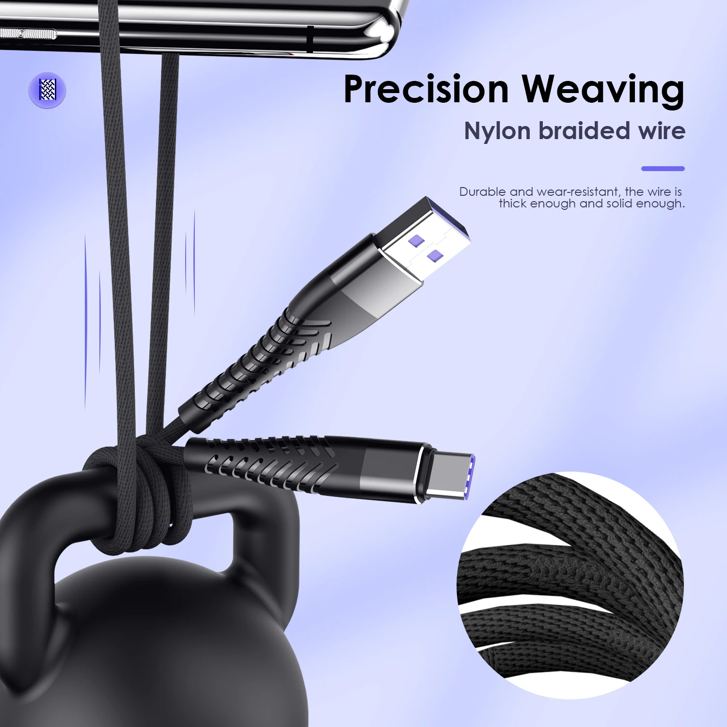 100W USB to Type C 7A Data cable Super Fast Charging Line Wire Mobile Phone For Xiaomi Samsung Huawei P60 Honor 0.25M/1M/2M/3M