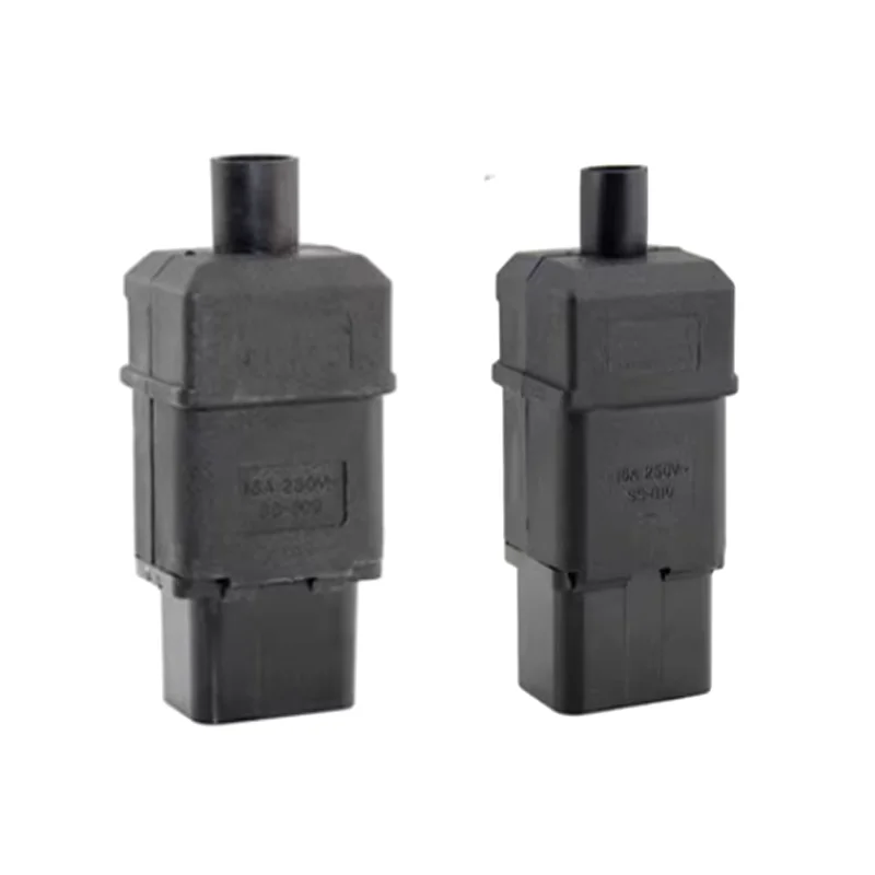 1PCS Black 16A 250V IEC 320 C19 C20 Female Male AC Electrical Power Cable Cord Connector PDU UPS Removable Power Plug