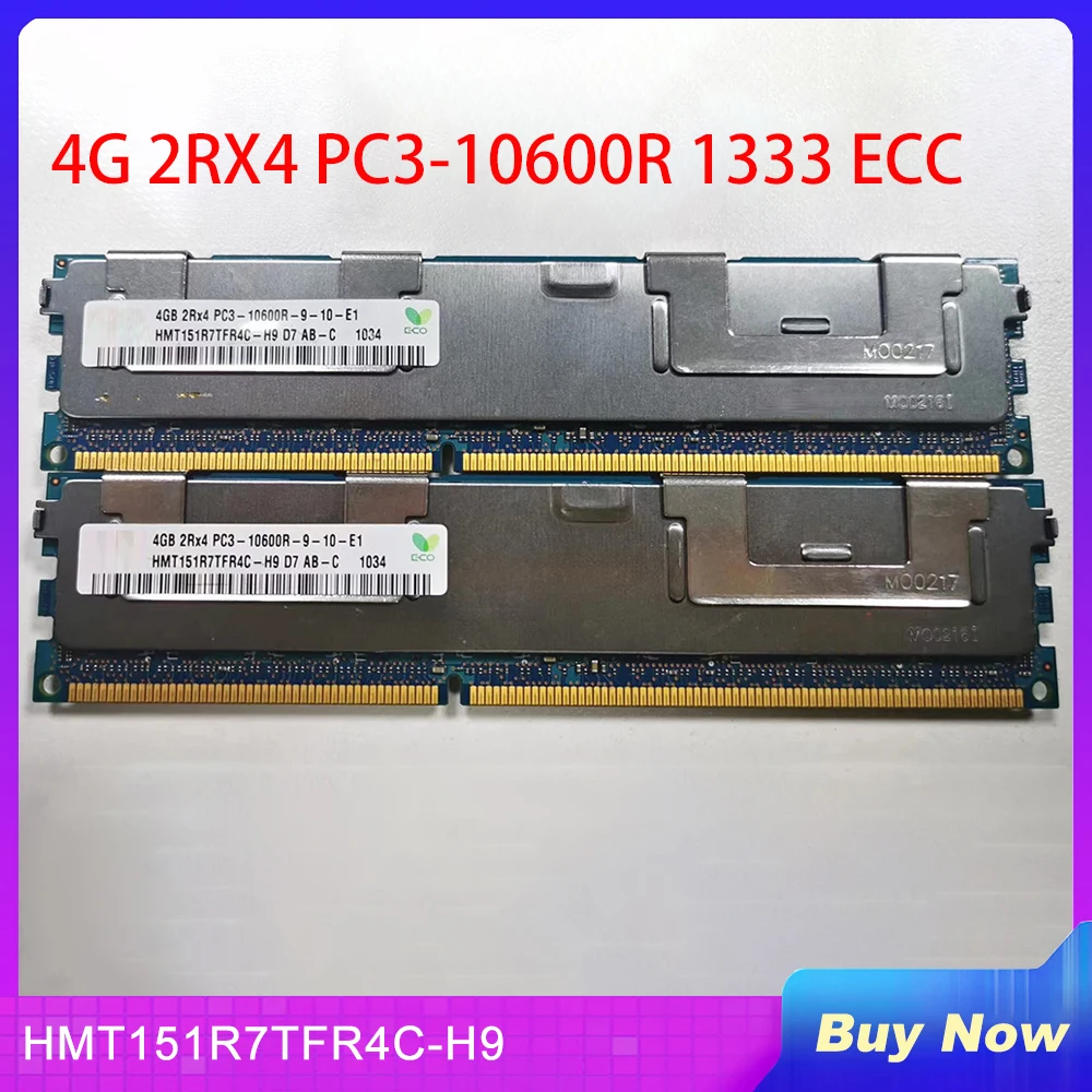 

1 PCS 4G 2RX4 PC3-10600R 1333 ECC For SKhynix Server Memory HMT151R7TFR4C-H9