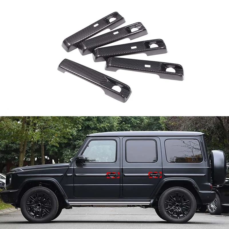 

Real Carbon Fiber Car Exterior Door Handle Cover Trim For Mercedes-Benz G Class W463 2025 Auto Accessories