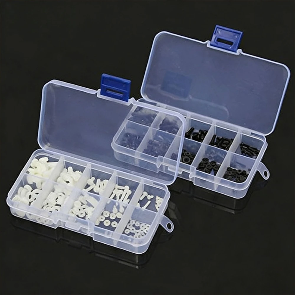 150pcs M2 M2.5 M3 M4 M5 Screws Hardware Fasteners Nylon Plastic Screws Nuts and Caps Black White Hexagonal Nuts with Screws