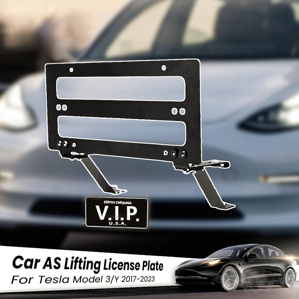 

For Tesla Model 3/Y 2023 Accessories Car Lifting License Plate Upgrade American Standard Lifting License Plate Frame