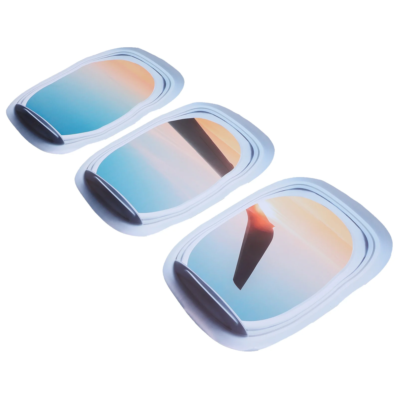 

3Pcs Sky Porthole Stickers PVC Wall Decal Realistic Landscape Window Mural for Home Office Decoration Window Mural Decal