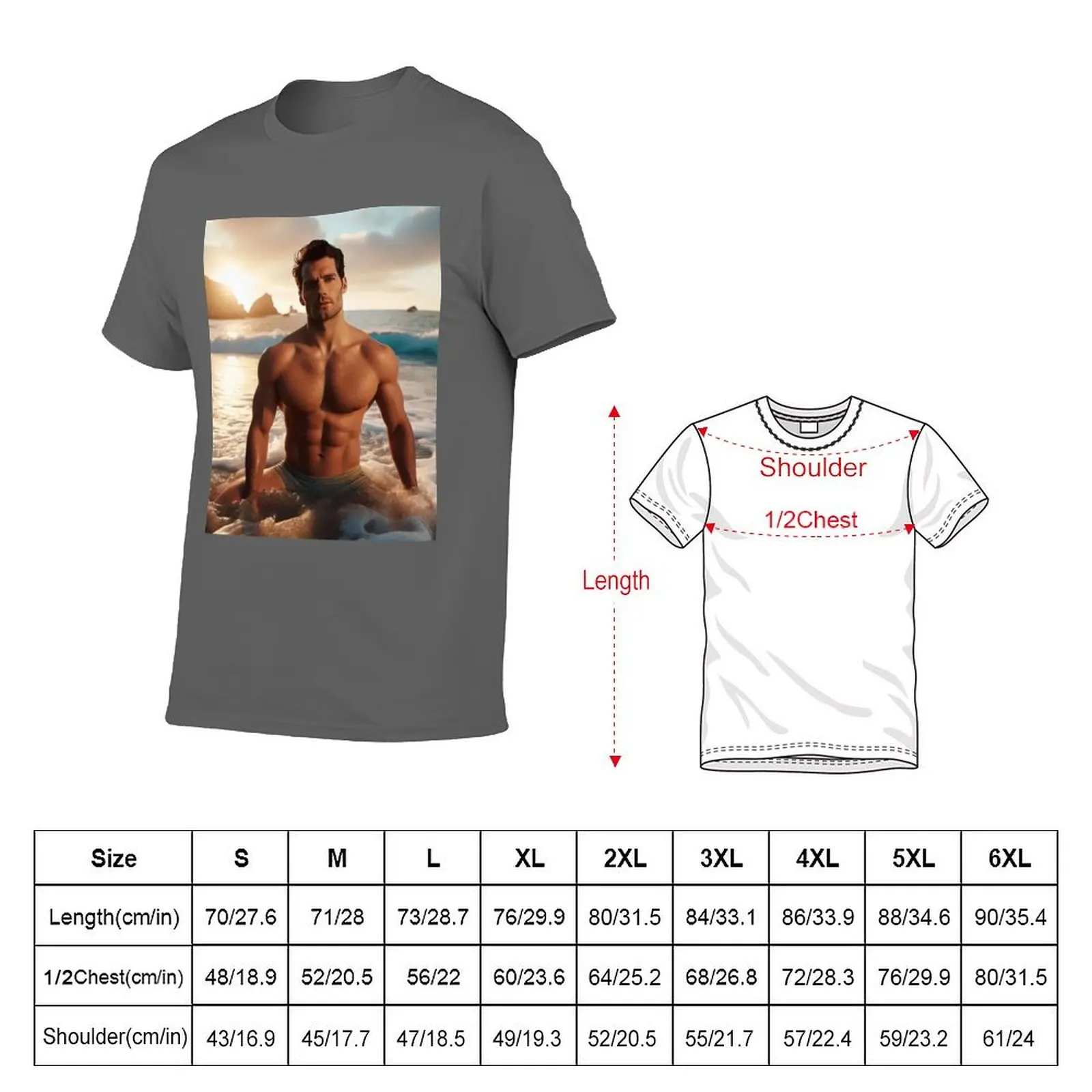 Henry cavill art T-Shirt t shirt man cotton t shirts for man graphic tees t shirts for man slim fit T-Shirt