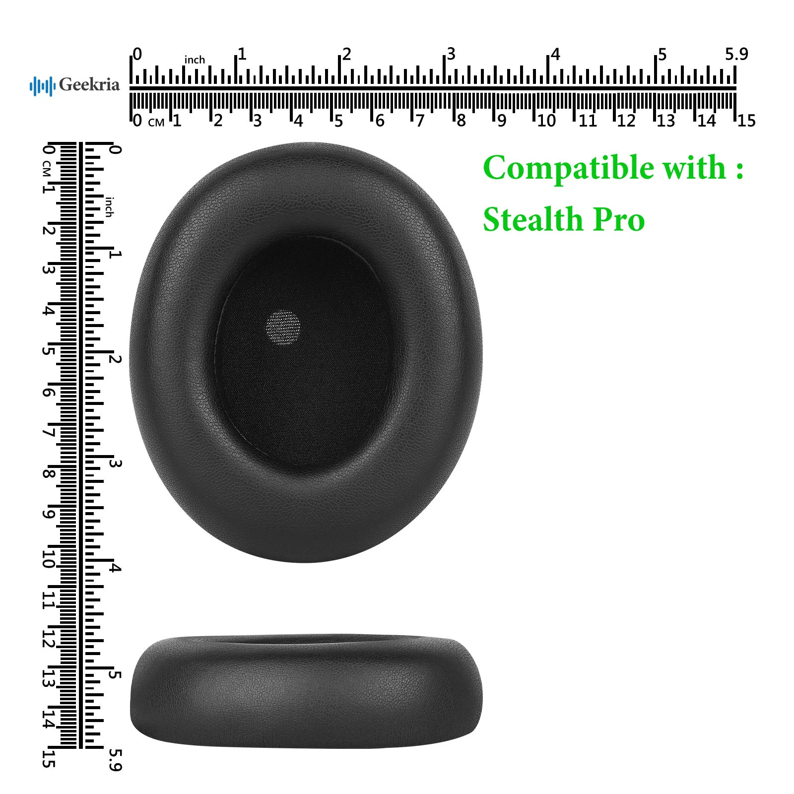 Geekria cuscinetti auricolari di ricambio QuickFit per cuffie Turtle Beach Stealth Pro cuscini per le orecchie, auricolari per cuffie
