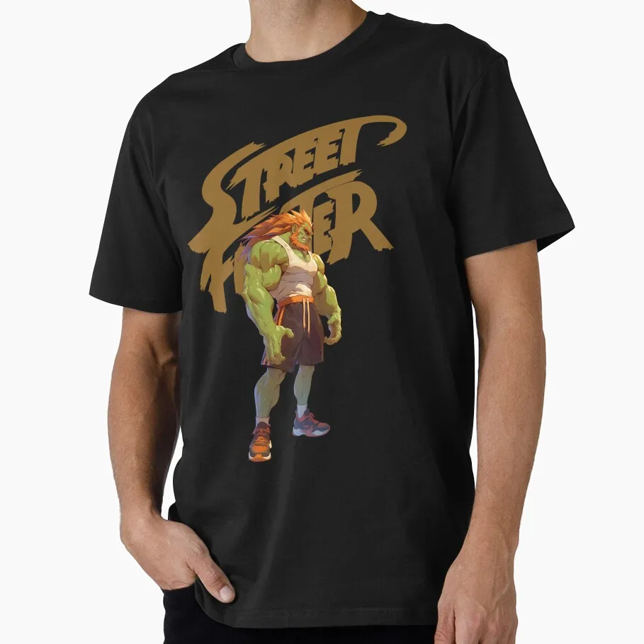 

Blanka Street Fighter GYM Training Wear Gift t shirt for man Y2K clothes 100% cotton printed All size Tops S-6XL Cartoon Tee