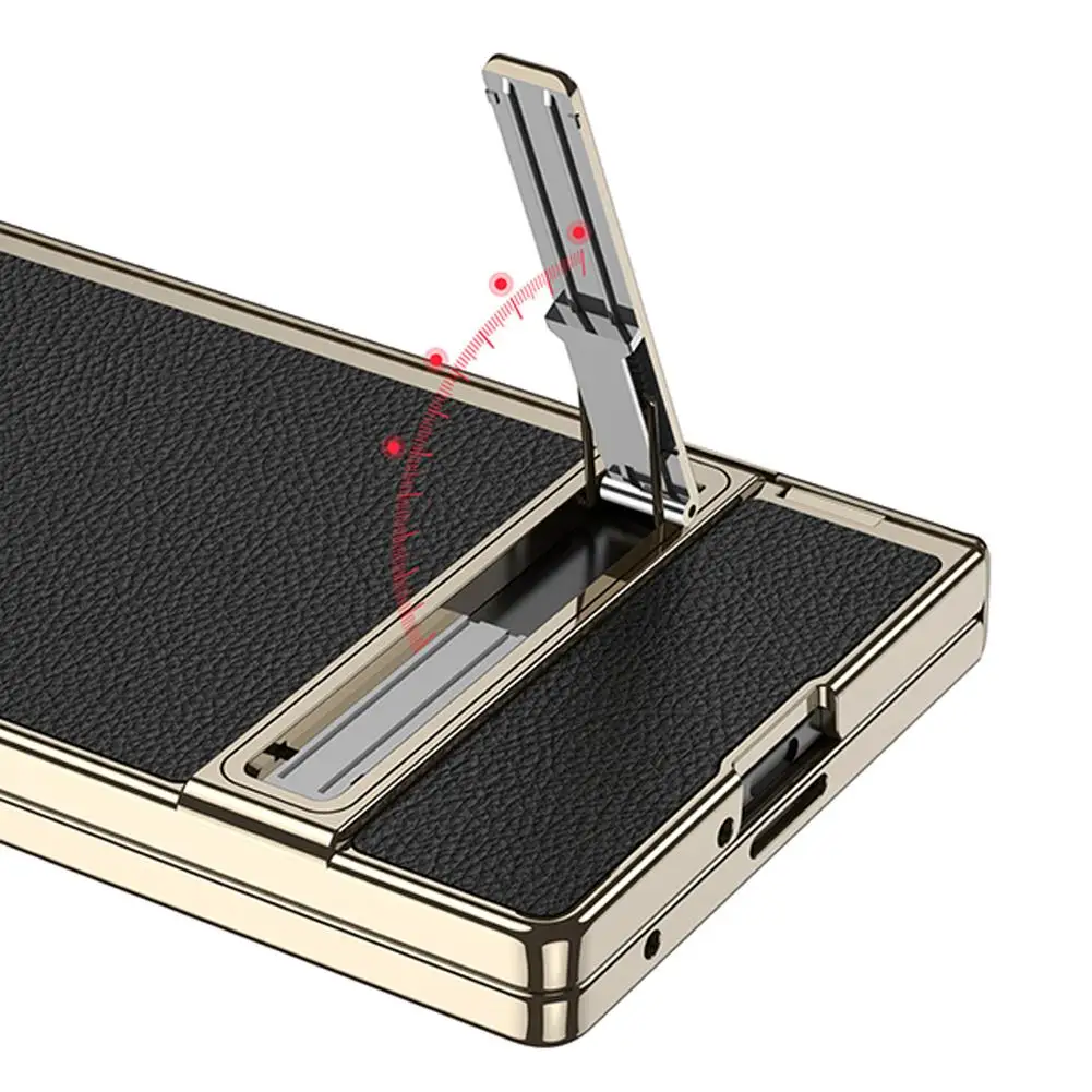 

Защитный чехол с магнитной петлей на 360° для Samsung Galaxy Z Fold 7, магнитный гальванический матовый простой кожаный чехол для телефона, новинка 2023 года