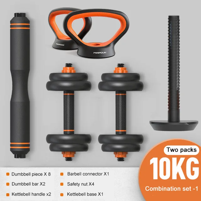 Nuovo popolare 6-in-1 manubri regolabili bilanciere kettlebell set push-up esercizio fitness kettlebell attrezzature per il fitness