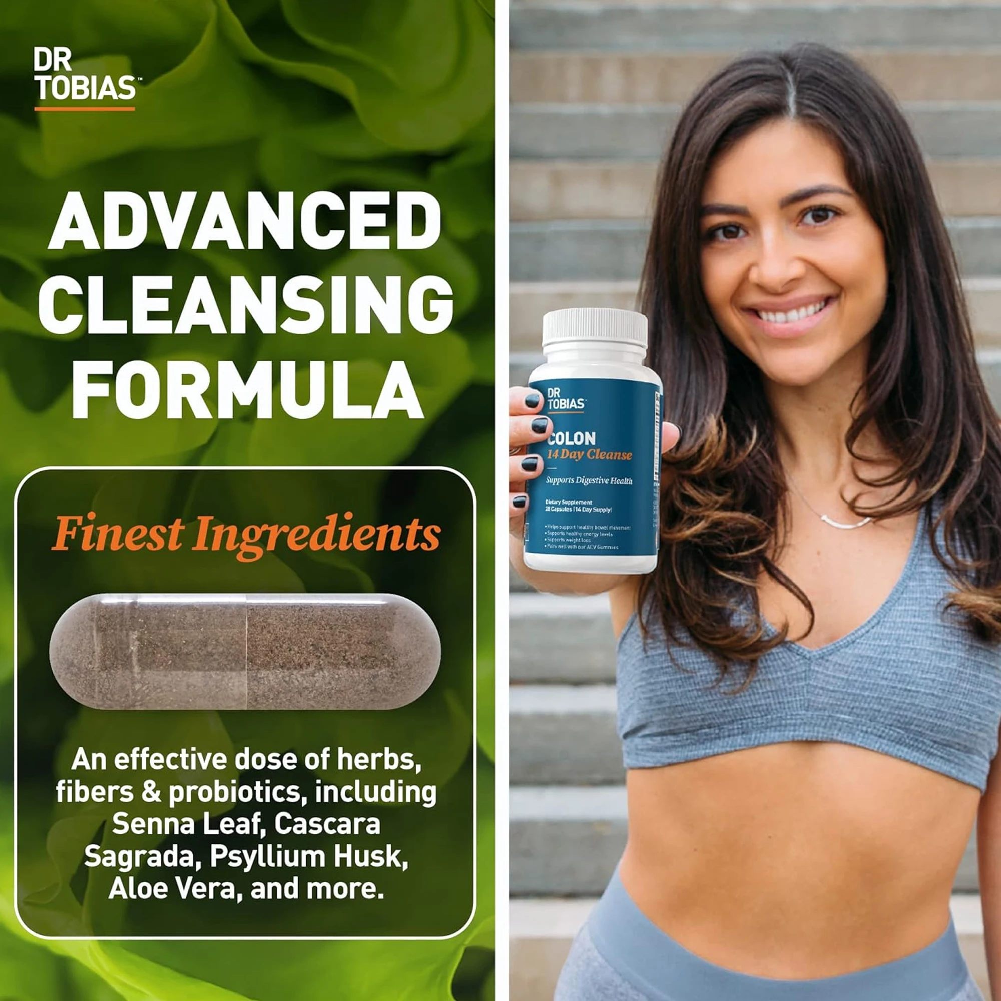14-Day Colon Cleanse Detox Capsules - Helps Speed Up Metabolism, Promote Bowel Movements, Aid Weight Loss, Digestive Health