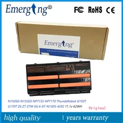 11.1V 62WH New Laptop Battery N150BAT-6 For Clevo N170SD N150SD N151SD N155S 6-87-N150S-4292