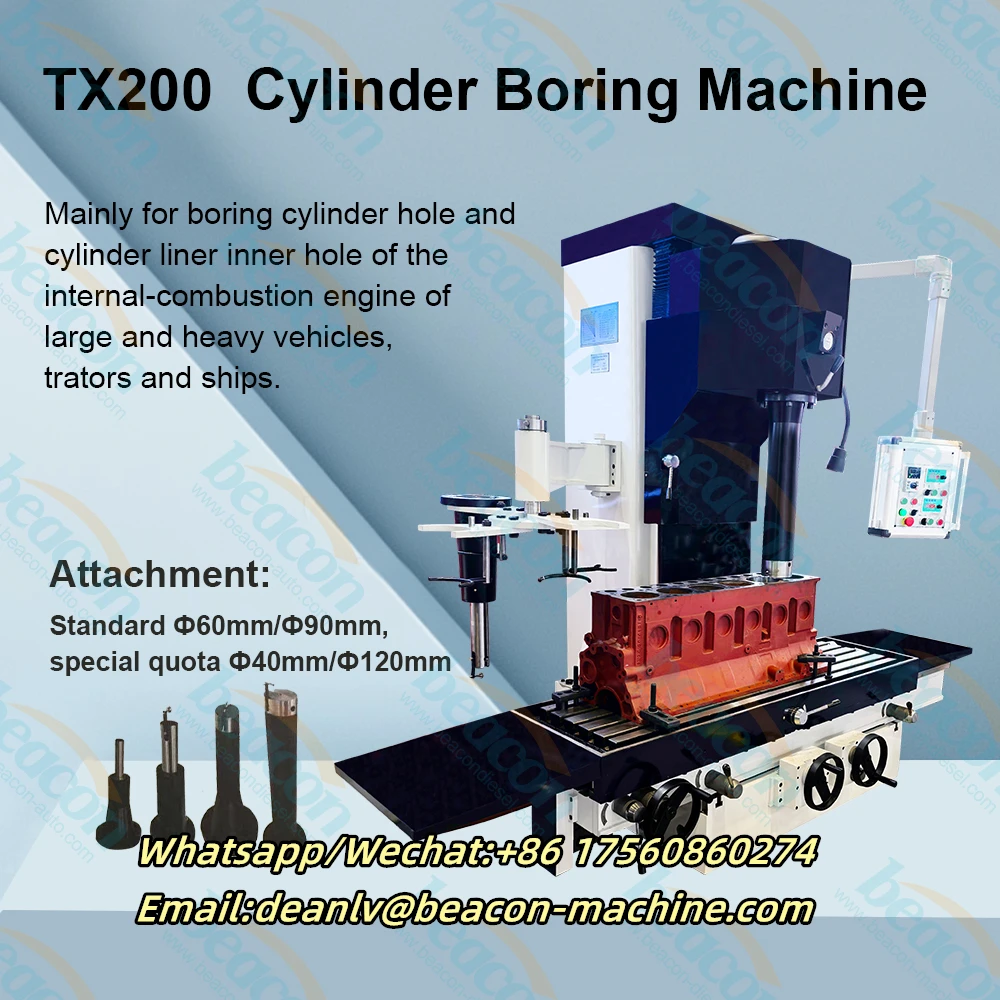 Processing Oil Cylinder High Precision and Good Stability TX200 Vertical Diamond Boring Machine