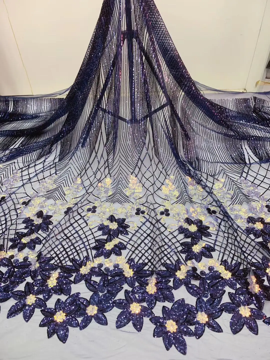 

Nigerian Lace Fabrics 2021 High Qulity Lace Embroidery African 100% Cotton Lace Fabric Swiss Voile Lace Popular Dubai Style